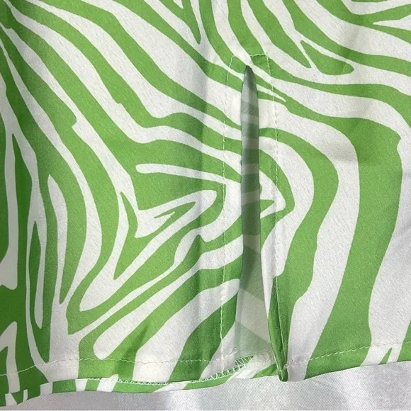 Princess Polly Green Zebra Print Mini Skirt Size 2 Y2K Party Clubwear - Picture 3 of 8